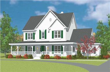 4-Bedroom, 2290 Sq Ft Farmhouse Home Plan - 137-1236 - Main Exterior
