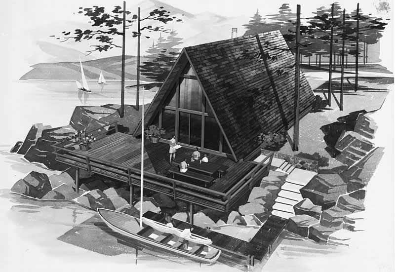 Home Plan Front Elevation of this 2-Bedroom,1076 Sq Ft Plan -137-1239