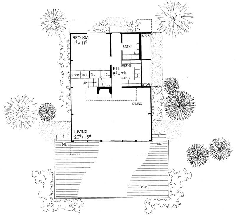 Floor Plan First Story of Plan #137-1239