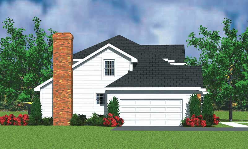Home Plan Left Elevation of this 3-Bedroom,2271 Sq Ft Plan -137-1242
