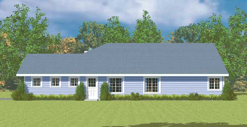Home Plan Right Elevation of this 3-Bedroom,1676 Sq Ft Plan -137-1244