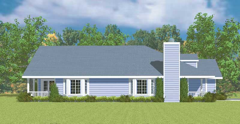 Home Plan Left Elevation of this 3-Bedroom,1676 Sq Ft Plan -137-1244