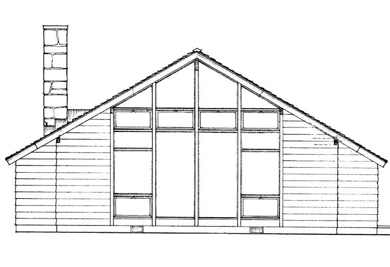 Home Plan Rear Elevation of this 3-Bedroom,1554 Sq Ft Plan -137-1246