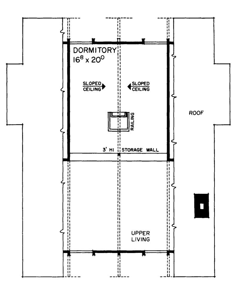 Floor Plan Second Story of Contemporary Plan #137-1246