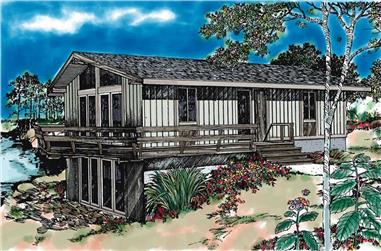 4-Bedroom, 1320 Sq Ft Contemporary Home Plan - 137-1251 - Main Exterior