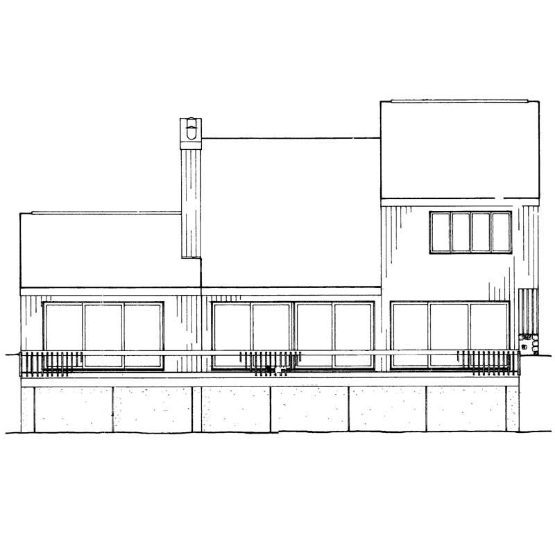 Home Plan Rear Elevation of this 3-Bedroom,2091 Sq Ft Plan -137-1253