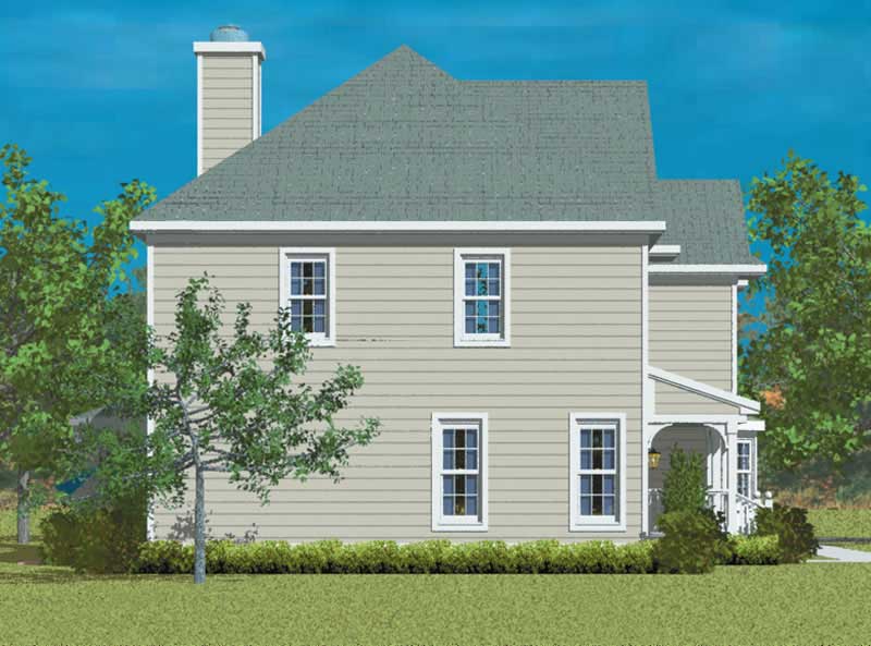 Home Plan Left Elevation of this 4-Bedroom,2344 Sq Ft Plan -137-1256