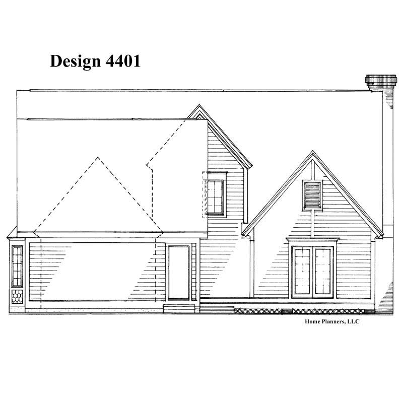 Home Plan Rear Elevation of this 3-Bedroom,2299 Sq Ft Plan -137-1261