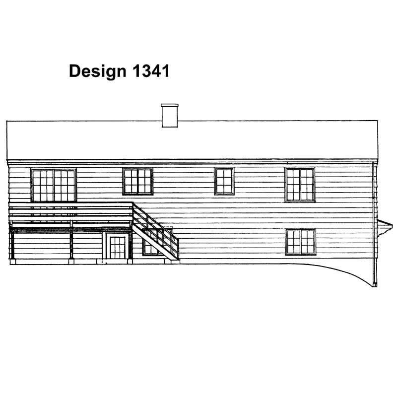 Home Plan Rear Elevation of this 4-Bedroom,1924 Sq Ft Plan -137-1263
