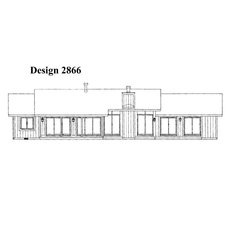 Home Plan Rear Elevation of this 5-Bedroom,2371 Sq Ft Plan -137-1268