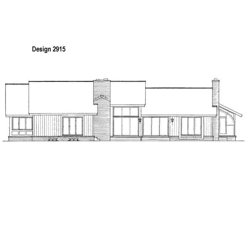 Home Plan Rear Elevation of this 3-Bedroom,2758 Sq Ft Plan -137-1269