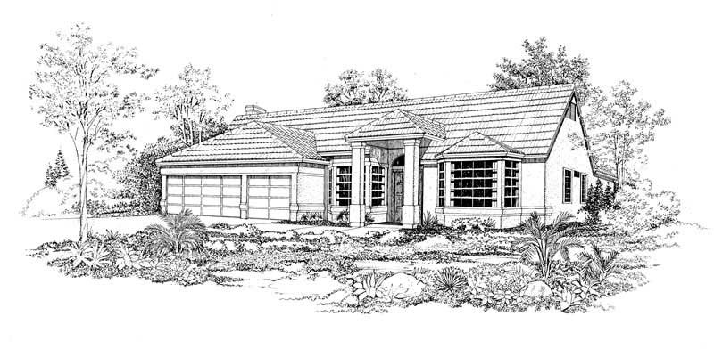 Front View of this 4-Bedroom, 2406 Sq Ft Plan - 137-1270