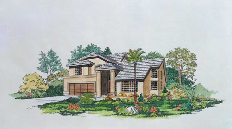 Mediterranean home (ThePlanCollection: Plan #137-1271)