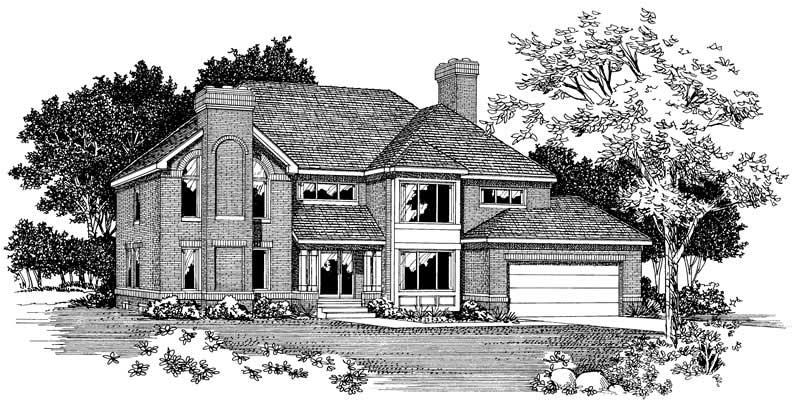 Front View of this 4-Bedroom, 2732 Sq Ft Plan - 137-1272
