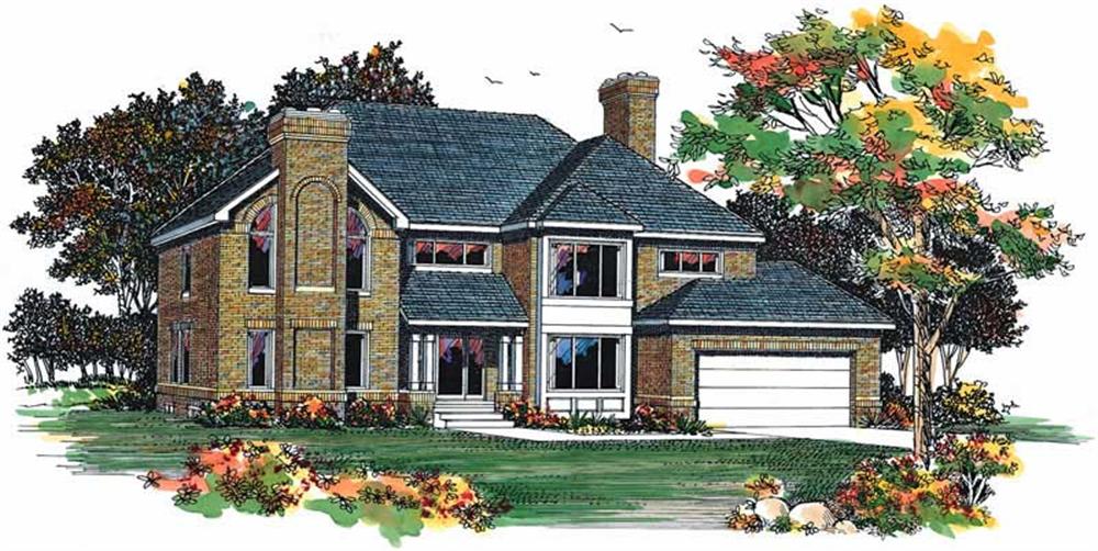 Traditional home (ThePlanCollection: Plan #137-1272)