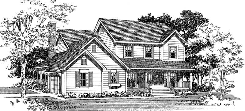 Home Plan Right Elevation of this 4-Bedroom,2190 Sq Ft Plan -137-1277
