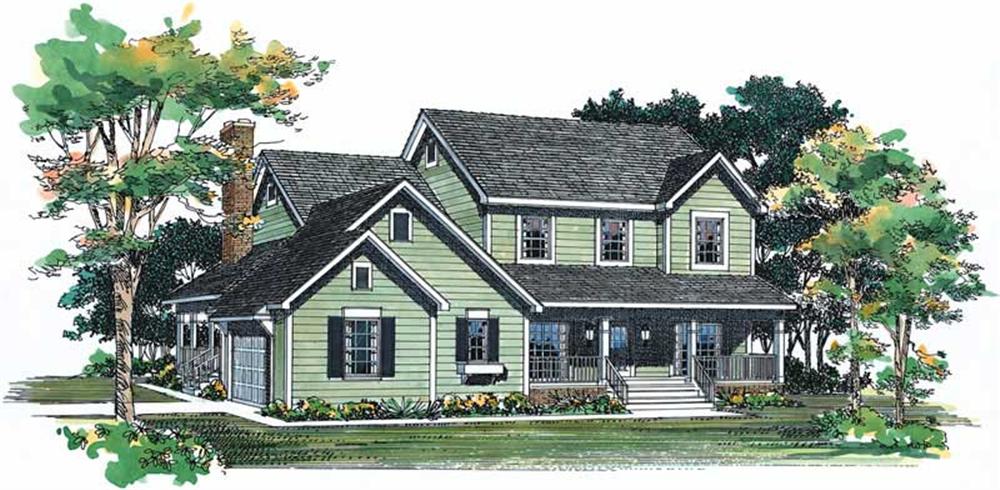 Country home (ThePlanCollection: Plan #137-1277)