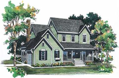 4-Bedroom, 2190 Sq Ft Country House Plan - 137-1277 - Front Exterior