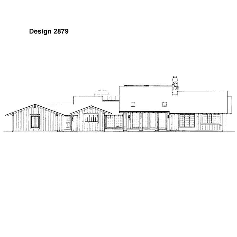 Home Plan Rear Elevation of this 4-Bedroom,3440 Sq Ft Plan -137-1283