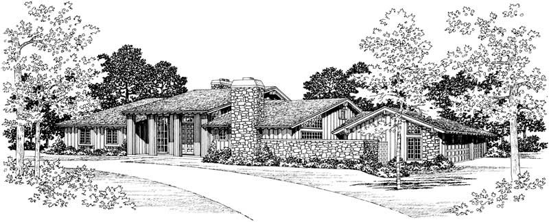 Front View of this 4-Bedroom, 3440 Sq Ft Plan - 137-1283