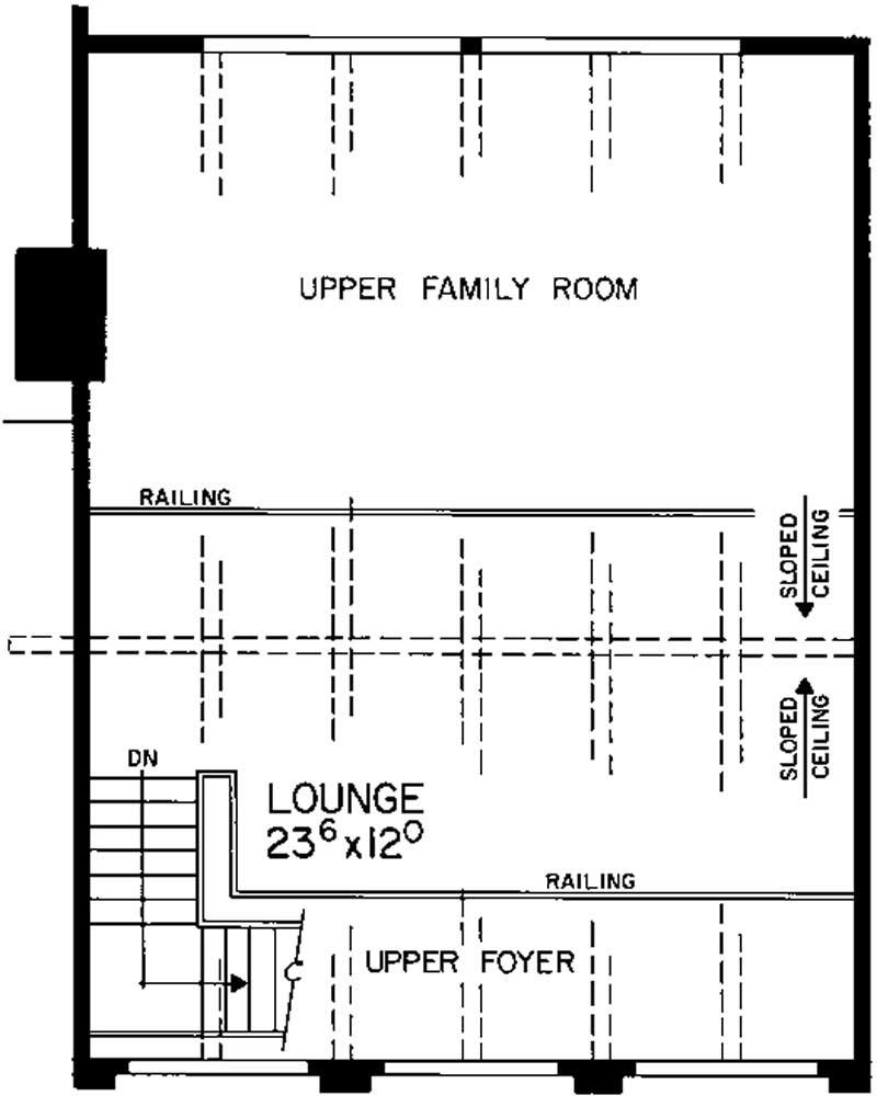 Floor Plan Second Story of Contemporary Plan #137-1283