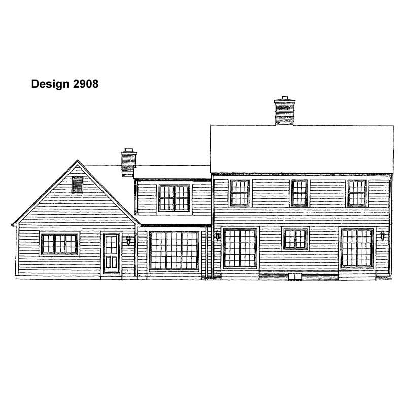 Home Plan Rear Elevation of this 4-Bedroom,2580 Sq Ft Plan -137-1288