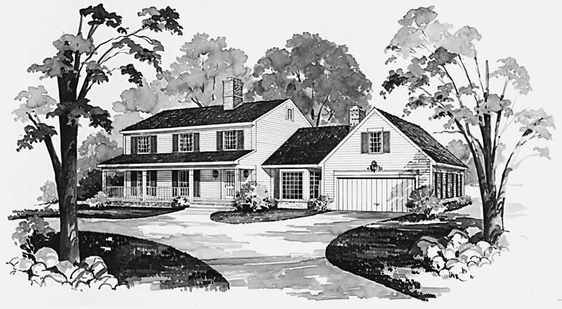 Front View of this 4-Bedroom, 2580 Sq Ft Plan - 137-1288