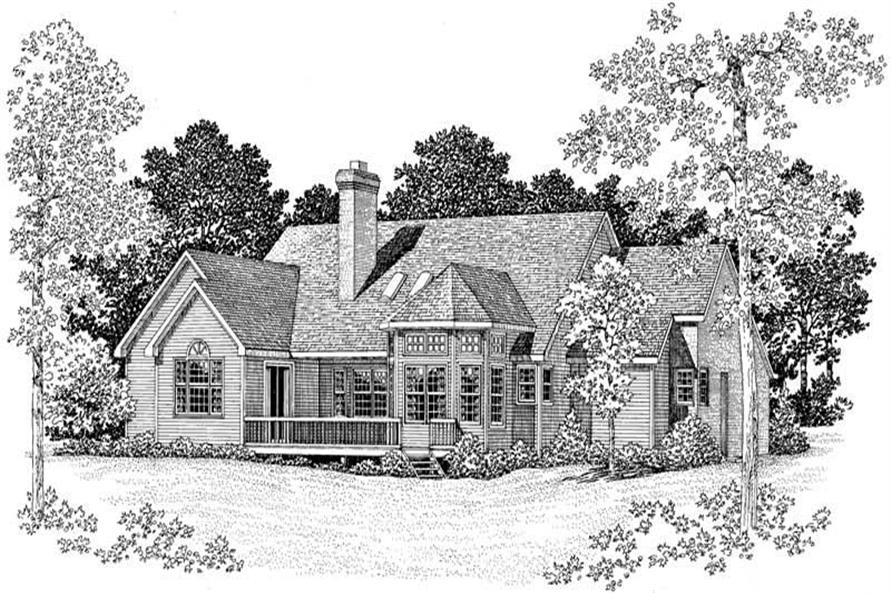 Home Plan Rear Elevation of this 2-Bedroom,2258 Sq Ft Plan -137-1289