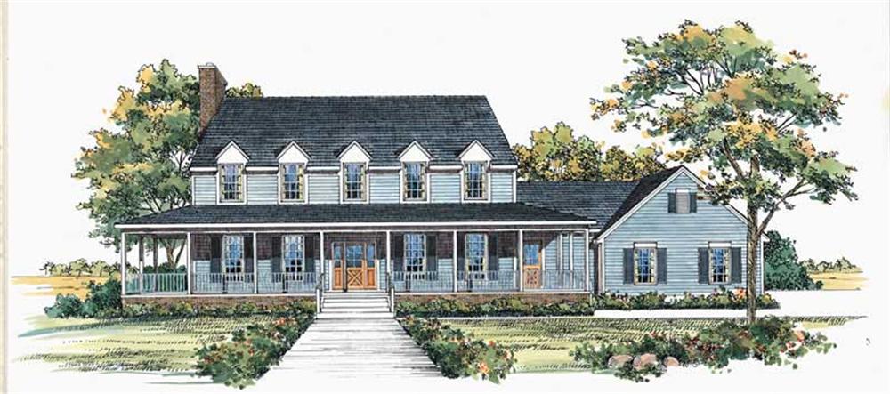 Country home (ThePlanCollection: Plan #137-1291)