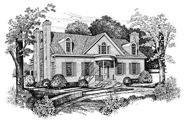3-Bedroom, 3142 Sq Ft Colonial House Plan - 137-1298 - Front Exterior