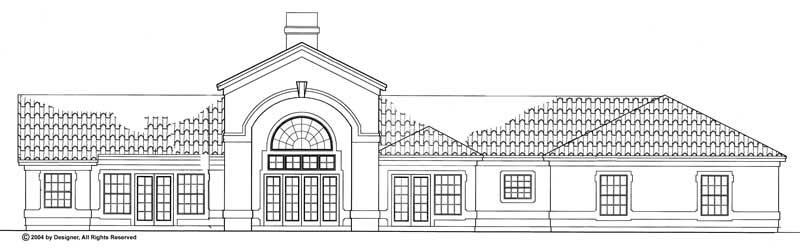 Home Plan Rear Elevation of this 3-Bedroom,2319 Sq Ft Plan -137-1311
