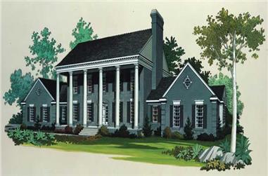 5-Bedroom, 4059 Sq Ft Colonial Home Plan - 137-1314 - Main Exterior
