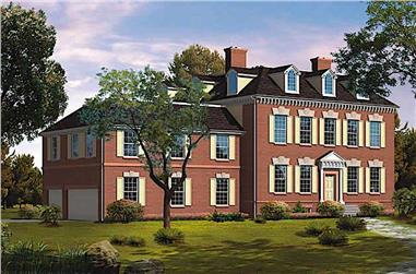 5-Bedroom, 4679 Sq Ft Colonial Home - Plan #137-1322 - Main Exterior