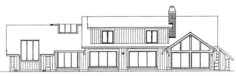 Home Plan Rear Elevation of this 3-Bedroom,3715 Sq Ft Plan -137-1339