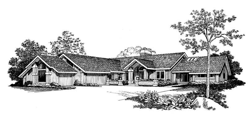 Front View of this 3-Bedroom, 3715 Sq Ft Plan - 137-1339