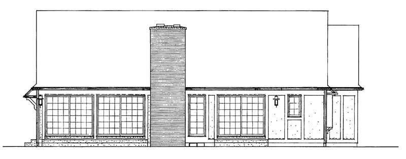 Home Plan Rear Elevation of this 2-Bedroom,2168 Sq Ft Plan -137-1344