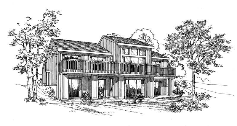Rear View of this 4-Bedroom, 2847 Sq Ft Plan - 137-1345