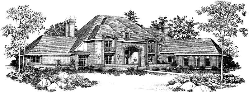 Front View of this 5-Bedroom, 6628 Sq Ft Plan - 137-1351
