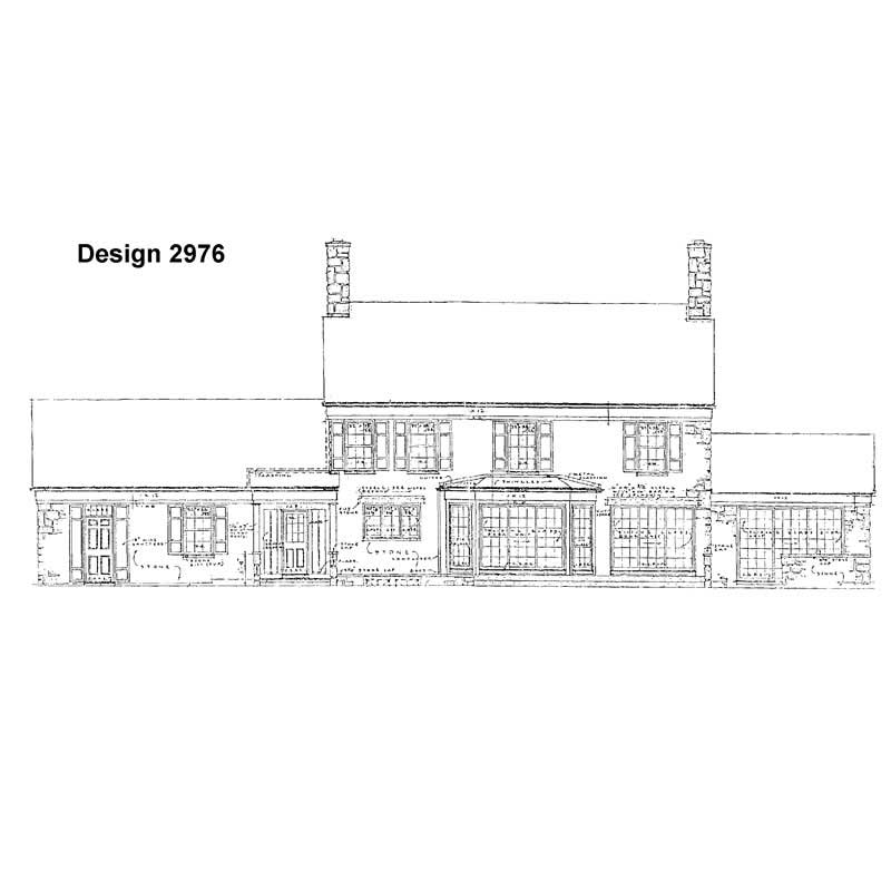 Home Plan Rear Elevation of this 3-Bedroom,3047 Sq Ft Plan -137-1357