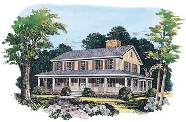 3-Bedroom, 2336 Sq Ft Country House Plan - 137-1360 - Front Exterior
