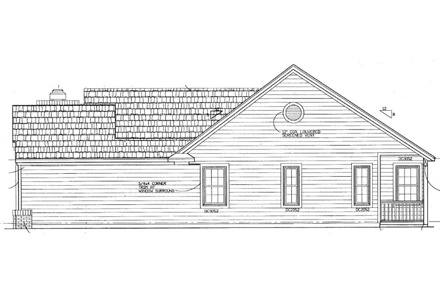 137-1363: Home Plan Right Elevation