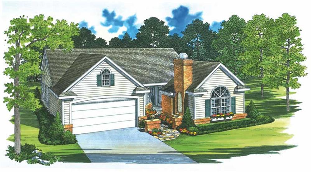 Front elevation of Country home (ThePlanCollection: House Plan #137-1363)