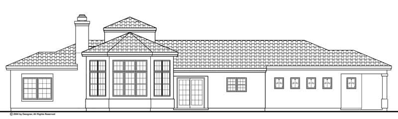 Home Plan Rear Elevation of this 3-Bedroom,2085 Sq Ft Plan -137-1370