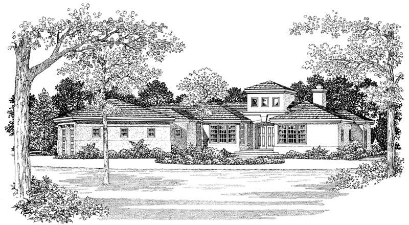 Home Plan Front Elevation of this 3-Bedroom,2085 Sq Ft Plan -137-1370