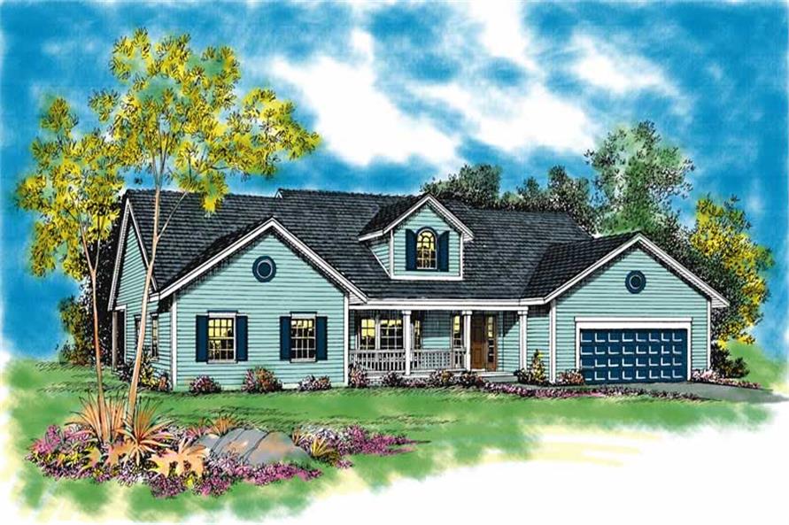 4-Bedroom, 2415 Sq Ft Country House Plan - 137-1372 - Front Exterior
