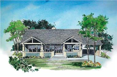 2-Bedroom, 2135 Sq Ft Ranch House Plan - 137-1378 - Front Exterior
