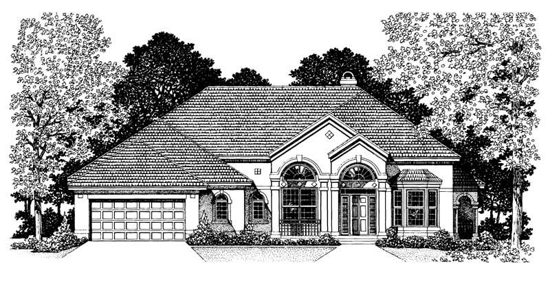 Home Plan Front Elevation of this 3-Bedroom,2520 Sq Ft Plan -137-1390