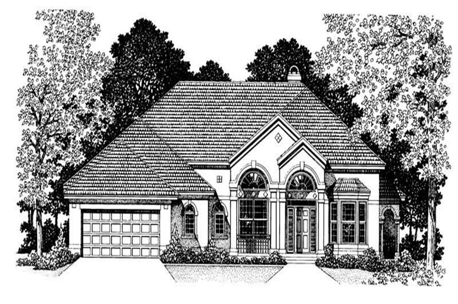 Home Plan Front Elevation of this 2-Bedroom,2312 Sq Ft Plan -137-1391