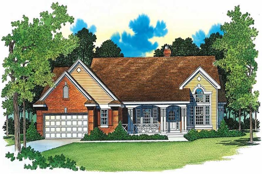 3-Bedroom, 2424 Sq Ft Country Home Plan - 137-1392 - Main Exterior