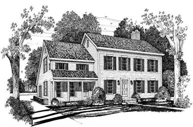 5-Bedroom, 3242 Sq Ft Colonial Home Plan - 137-1395 - Main Exterior